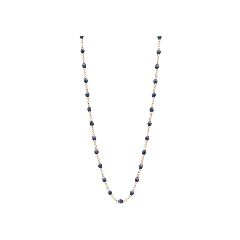 Gigi Clozeau rose gold and midnight blue resin, 42cm, necklace