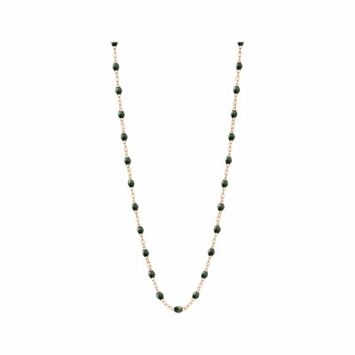 Gigi Clozeau necklace, rose gold, safari green resin, size 42cm