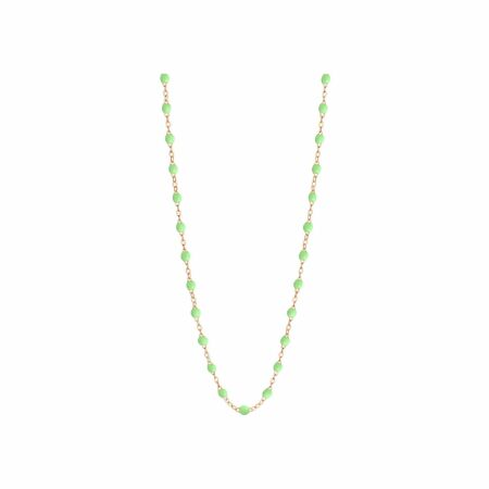 Collier Gigi Clozeau Classique en or roseet résine anis, 42cm