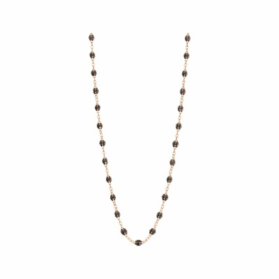 Collier Gigi Clozeau Classique en or rose et résine quartz, 42cm