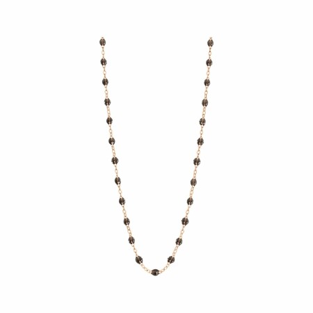 Collier Gigi Clozeau Classique en or rose et résine quartz, 42cm