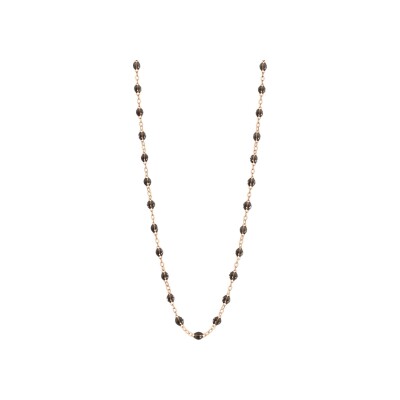 Collier Gigi Clozeau Classique en or rose et résine quartz, 45cm