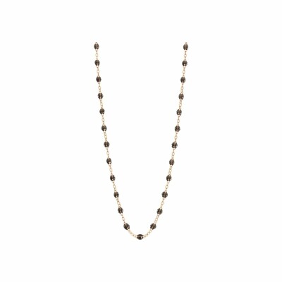 Collier Gigi Clozeau Classique en or rose et résine quartz, 50cm