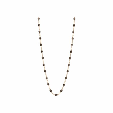 Collier Gigi Clozeau Classique en or rose et résine quartz, 50cm