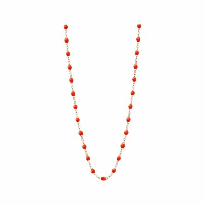 Collier Gigi Clozeau Classique en or rose et résine corail, 42cm