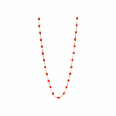 Gigi Clozeau necklace, rose gold and coral resin, size 50cm