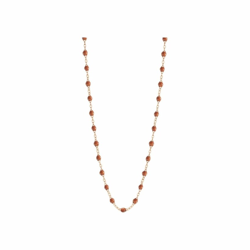 Gigi Clozeau necklace, rose gold and fawn resin, 42cm