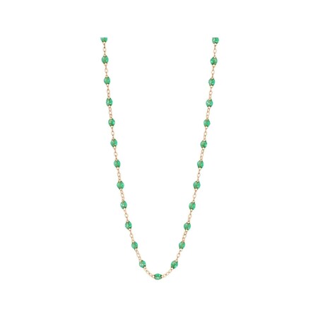 Collier Gigi Clozeau Classique en or rose et résine menthe, 42cm