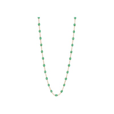 Collier Gigi Clozeau Classique en or rose et résine menthe, 45cm