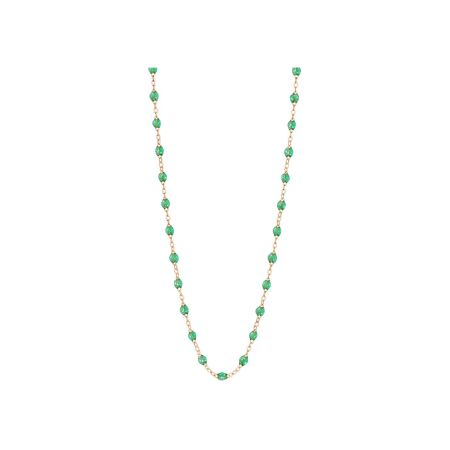 Collier Gigi Clozeau Classique en or rose et résine menthe, 45cm