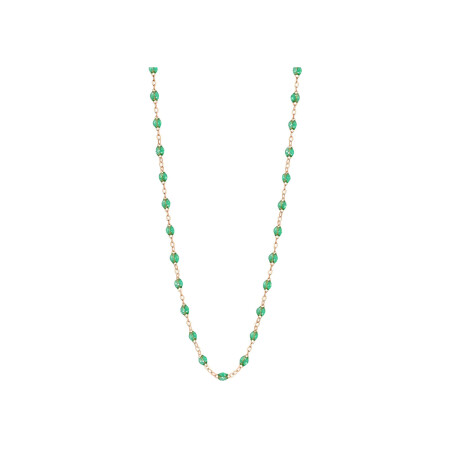 Collier Gigi Clozeau Classique en or rose et résine menthe, 50cm