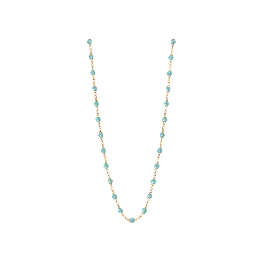 Collier Gigi Clozeau Classique en or rose et résine aqua, 42cm