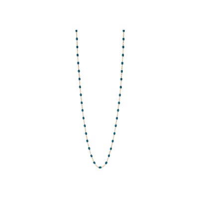 Collier Gigi Clozeau Classique en or rose et résine jungle, 60cm