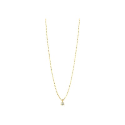 Collier Gigi Clozeau Gigi Suprême en or jaune et 1 diamant, taille 42cm