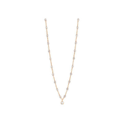 Gigi Clozeau Gigi Suprême necklace, rose gold, sparkle resin and diamond, size 42cm