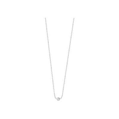 Collier Gigi Clozeau Dot en or blanc et diamant, taille 40cm