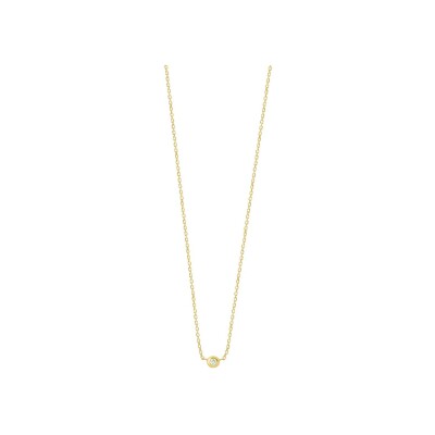 Collier Gigi Clozeau Dot en or jaune et diamant, taille 40cm