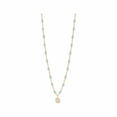 Collier Gigi Clozeau Puce en or rose, diamants et résine ice, taille 42cm