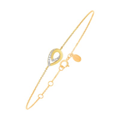 Bracelet or jaune et diamants