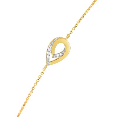 Bracelet or jaune et diamants