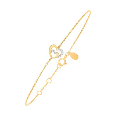 Bracelet or jaune et diamants