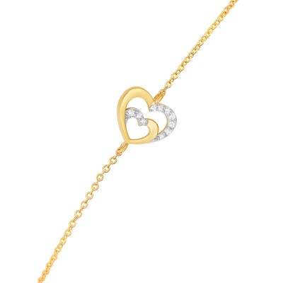 Bracelet or jaune et diamants