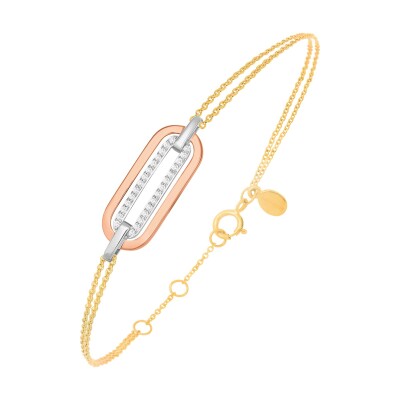 Bracelet 3 ors et diamants