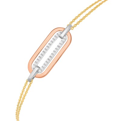 Bracelet 3 ors et diamants