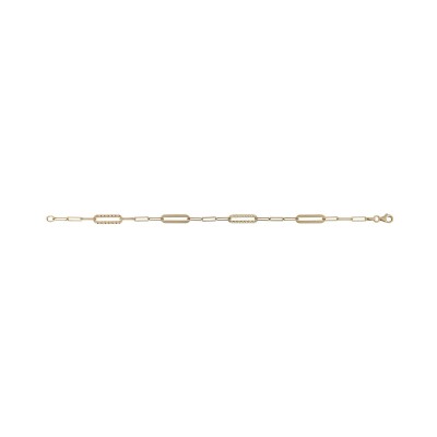 Bracelet finition polie en or jaune, 18cm