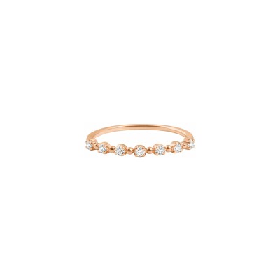 Bague Gigi Clozeau Classique en or rose et diamants, taille 52
