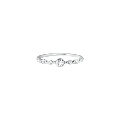 Gigi Clozeau Classique solitaire ring in white gold and diamonds, size 53
