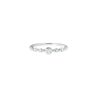 Bague Solitaire Gigi Clozeau Classique en or blanc et diamants, taille 54