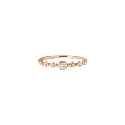 Gigi Clozeau Classique solitaire ring in rose gold and diamonds, size 50