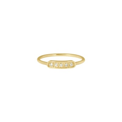 Bague Gigi Clozeau Classique Ama en or jaune et diamants, taille 54