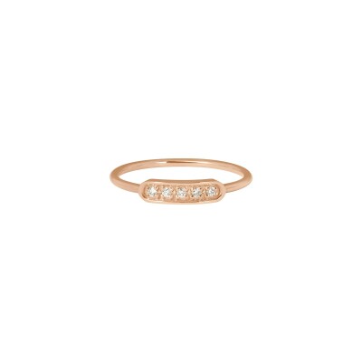Bague Gigi Clozeau Classique Ama en or rose et diamants, taille 52