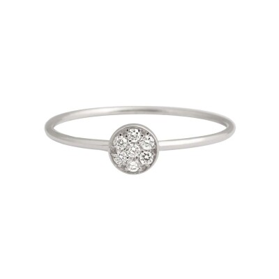Bague Gigi Clozeau Puce en or blanc et diamants, taille 54