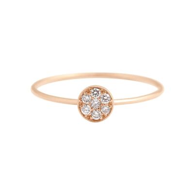Bague Gigi Clozeau Puce en or rose et diamants, taille 54