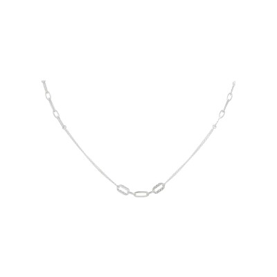 Collier en or blanc, 45cm