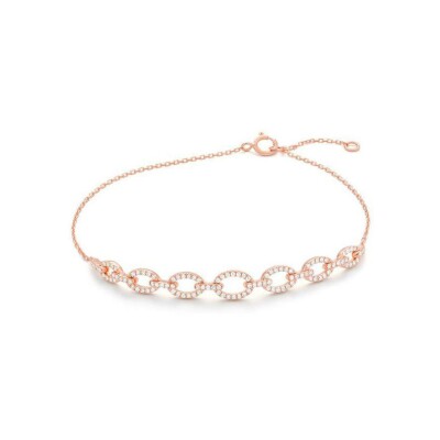 Bracelet en or rose et diamants de 0.32ct