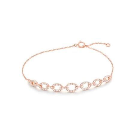 Bracelet en or rose et diamants de 0.32ct