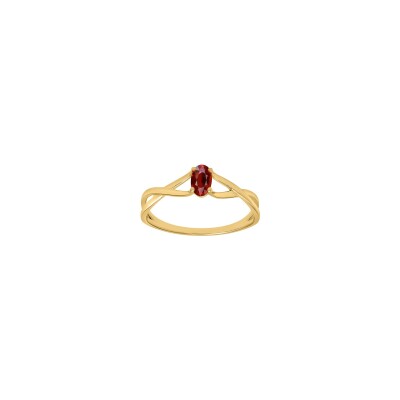 Bague en or jaune et rubis