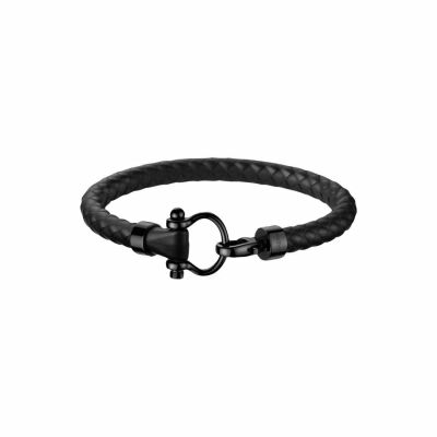 Bracelet OMEGA Sailing  en acier et caoutchouc noir