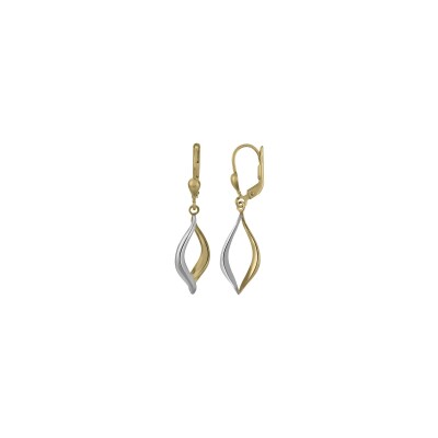 Boucles d'oreilles en or jaune rhodié