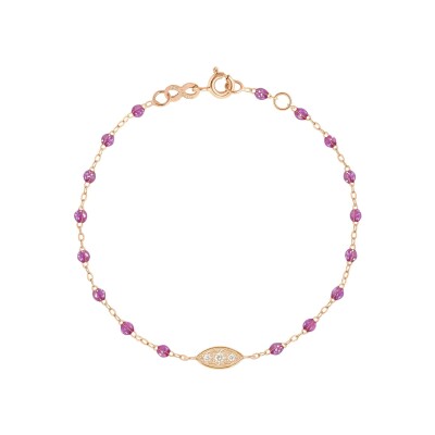 Gigi Clozeau Clin d’œil bracelet in rose gold, galaxy resin and diamonds, length 17 cm
