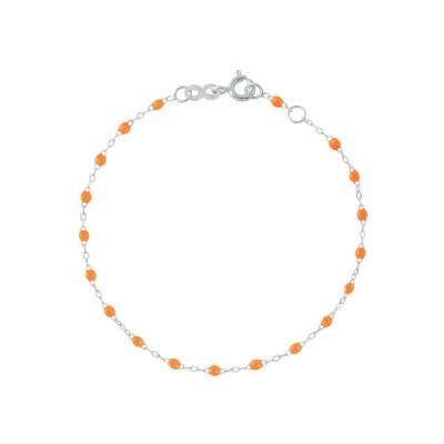 Gigi Clozeau bracelet, white gold, orange resin, size 17cm