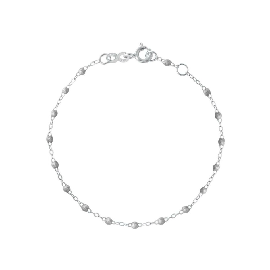 Bracelet Gigi Clozeau Classique en or blanc et résine argent, 17cm