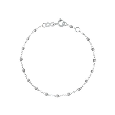 Bracelet Gigi Clozeau Classique en or blanc et résine argent, 17cm