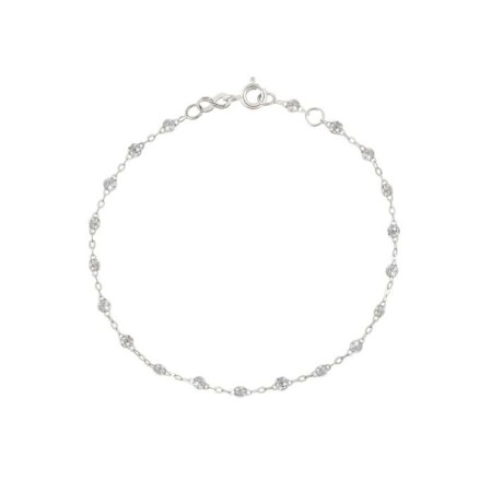 Bracelet Gigi Clozeau Classique en or blanc et résine sparkle, 17cm