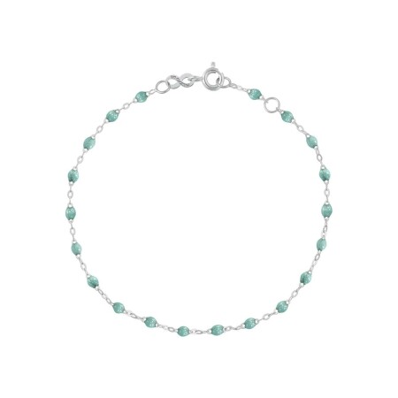 Bracelet Gigi Clozeau Classique en or blanc et résine glacier, 17cm