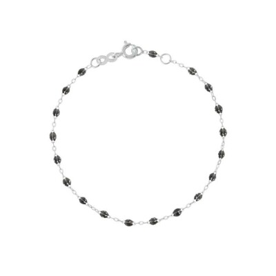 Bracelet Gigi Clozeau Classique en or blanc et résine quartz, 17cm